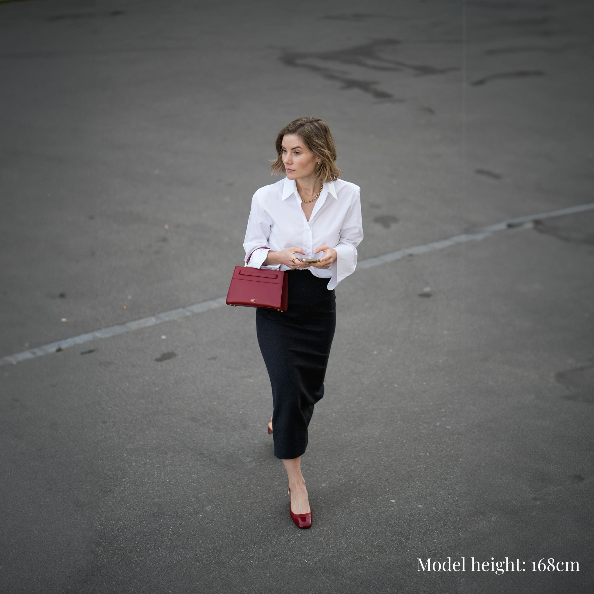 AMELI Zurich | SEEFELD MINI | Red | Saffiano Leather | Model