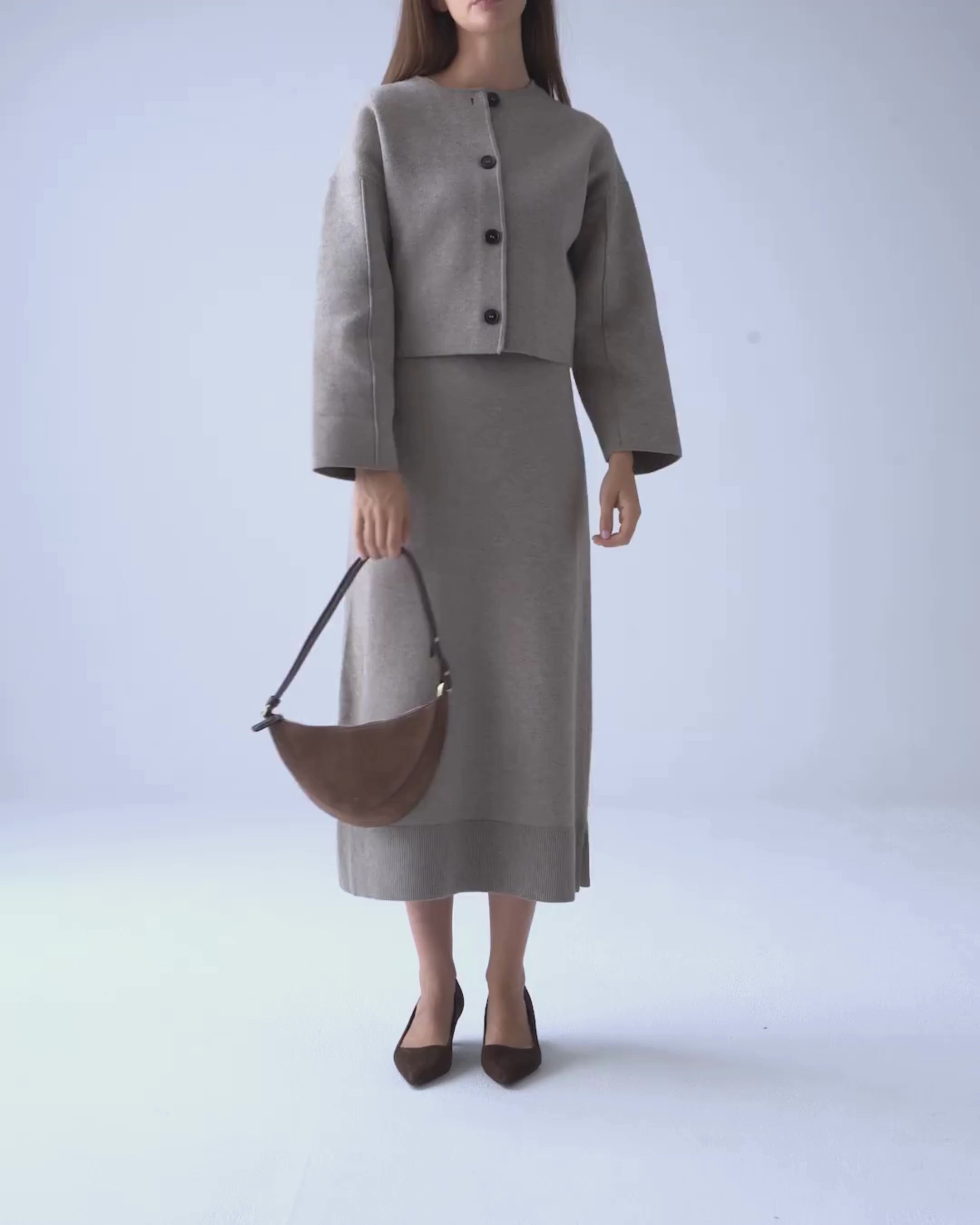 ALEMI Zurich | HELVETIA | Small Bag | Dark Brown | Suede Leather | Video