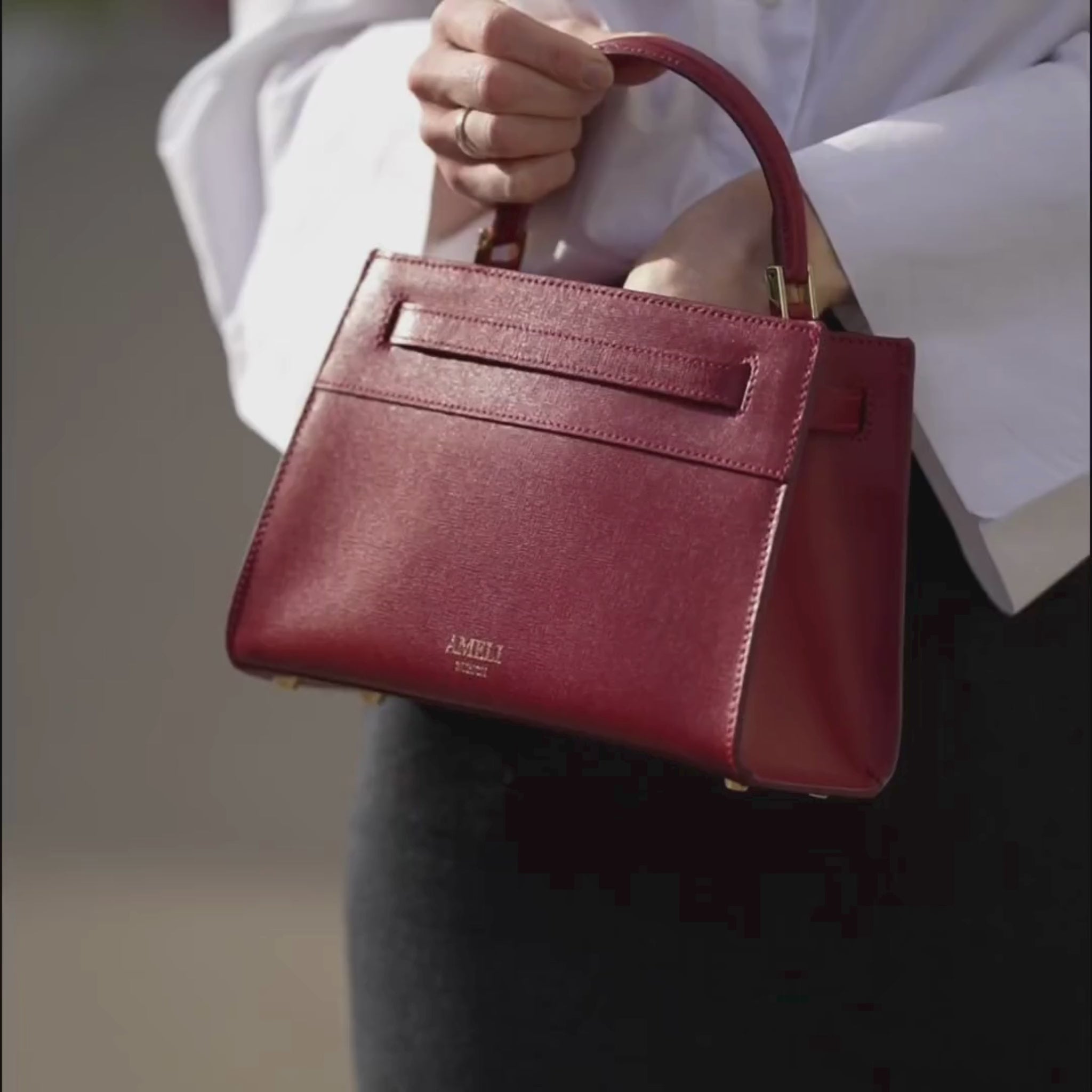 AMELI Zurich | SEEFELD MINI | Red | Saffiano Leather | Video
