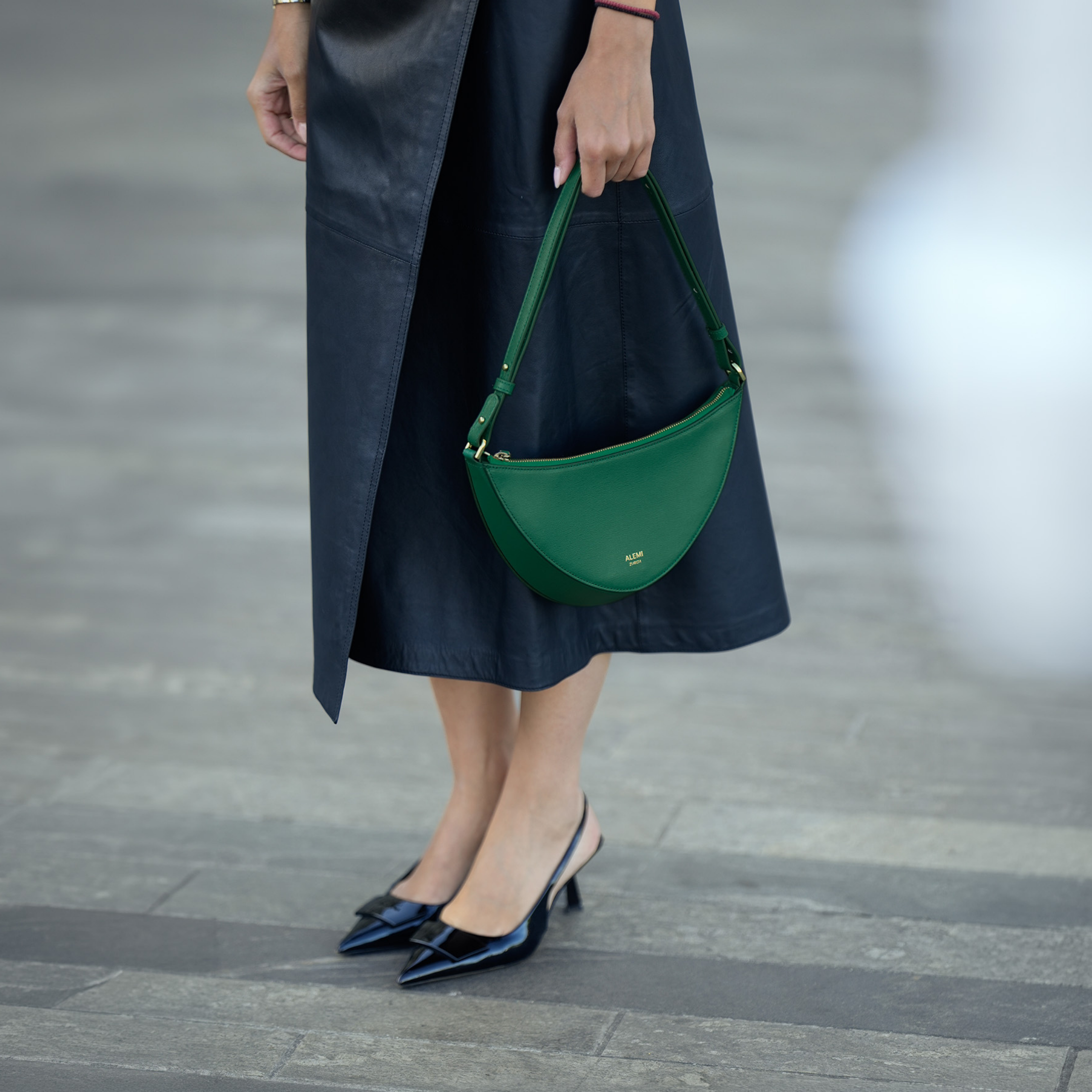 HELVETIA in Emerald Green - Compact Everyday Bag | ALEMI Zurich