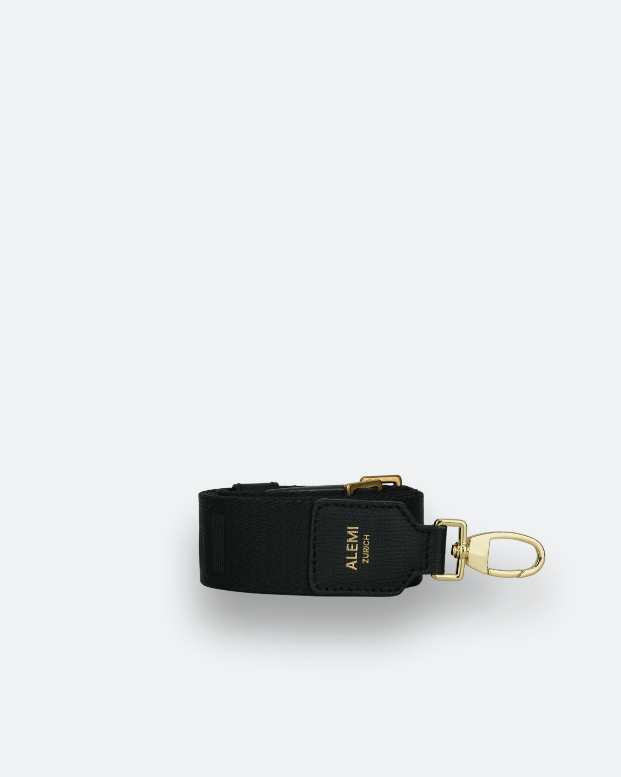 ALEMI Zurich | Adjustable Strap | Black | Pebbled Leather | Front