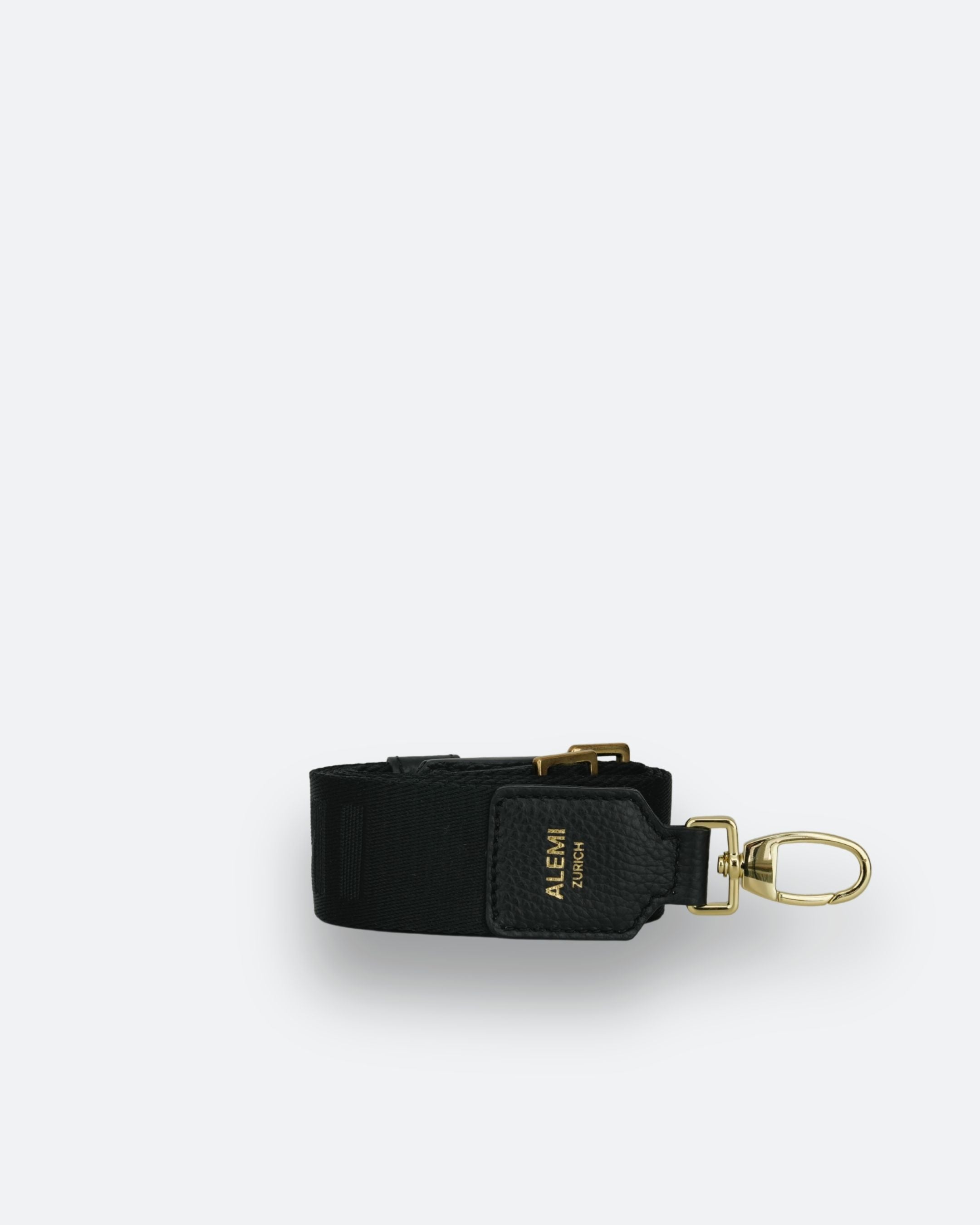ALEMI Zurich | Adjustable Strap | Black | Soft Grain Leather | Front