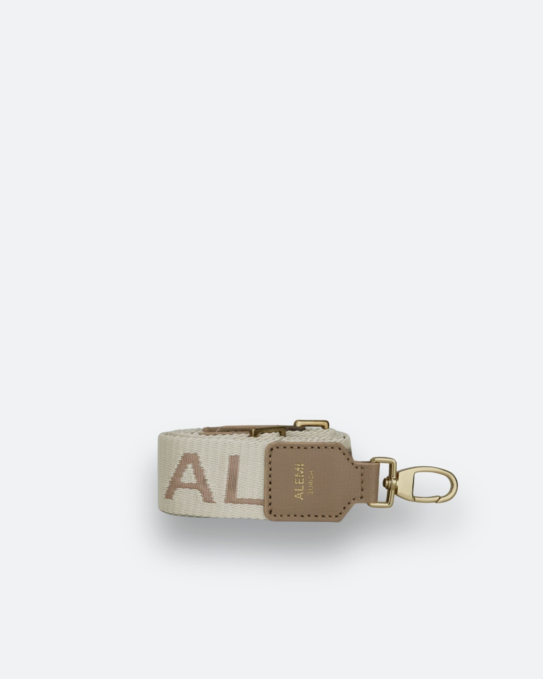 ALEMI Zurich | Adjustable Strap | Greige | Pebbled Leather | Front