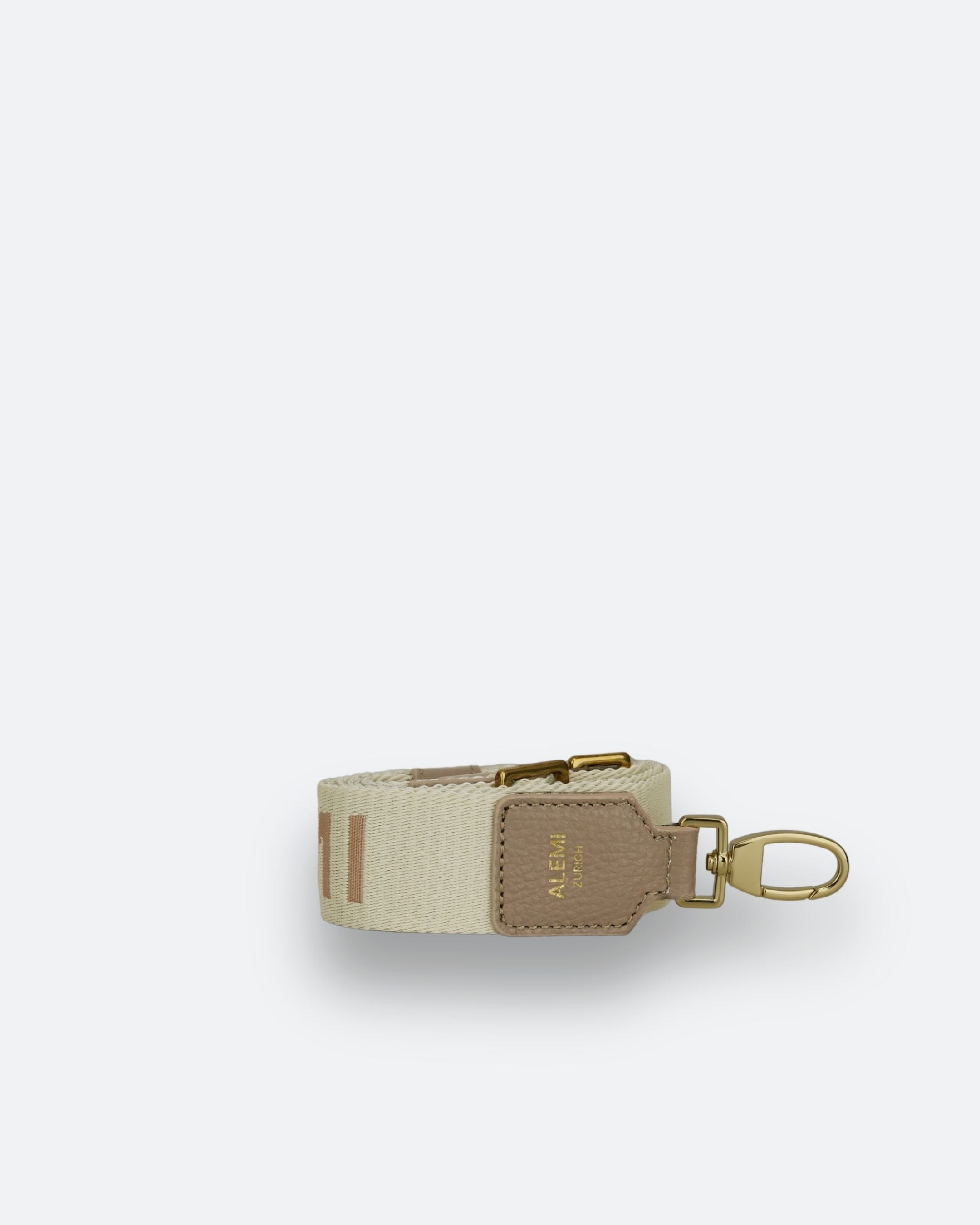 ALEMI Zurich | Adjustable Strap | Greige | Soft Grain Leather | Front