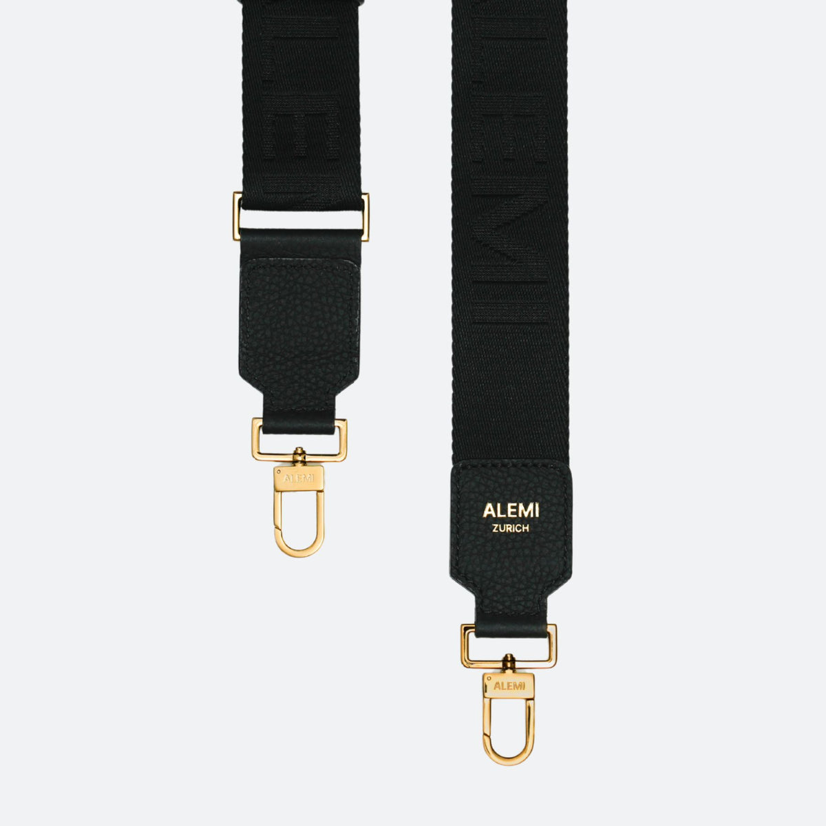 ALEMI Zurich | ADJUSTABLE STRAP | Accessoires | Black| Soft Grain Leather | Hook