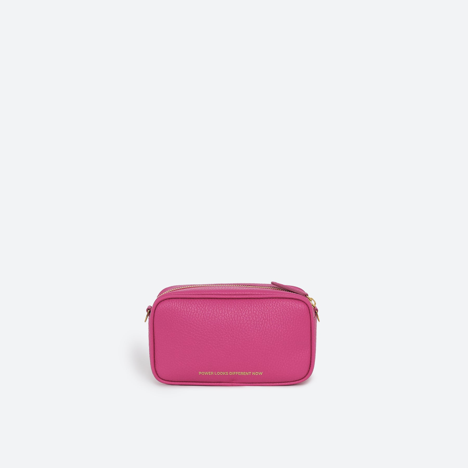 ALEMI Zurich | BELVOIR | Small Bag | Fuchsia | Soft Grain Leather | Bag back with embossing