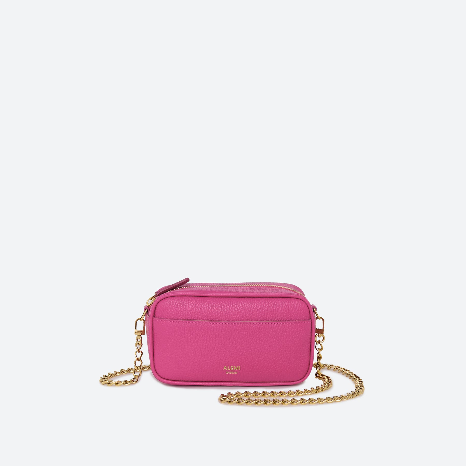 ALEMI Zurich | BELVOIR | Small Bag | Fuchsia | Soft Grain Leather | Bag front