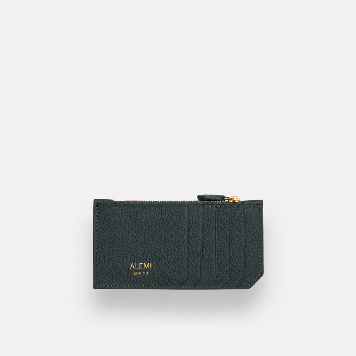 ALEMI Zurich | CARDHOLDER | Accessoires | Deep Teal (Limited Edition) | Soft Grain Leather | Front