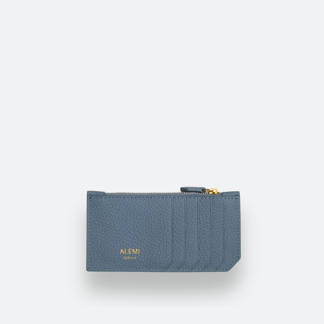 CARD HOLDER in Burnt Orange - Leather Wallet with Zip | ALEMI Zurich
