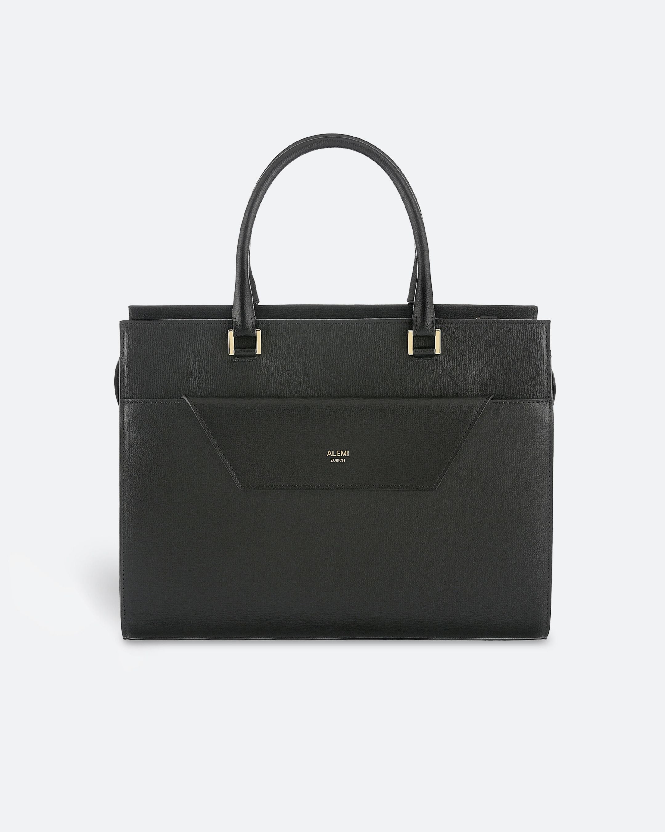 CENTRAL in Black - Elegant Business Bag 14” Laptop | ALEMI Zurich