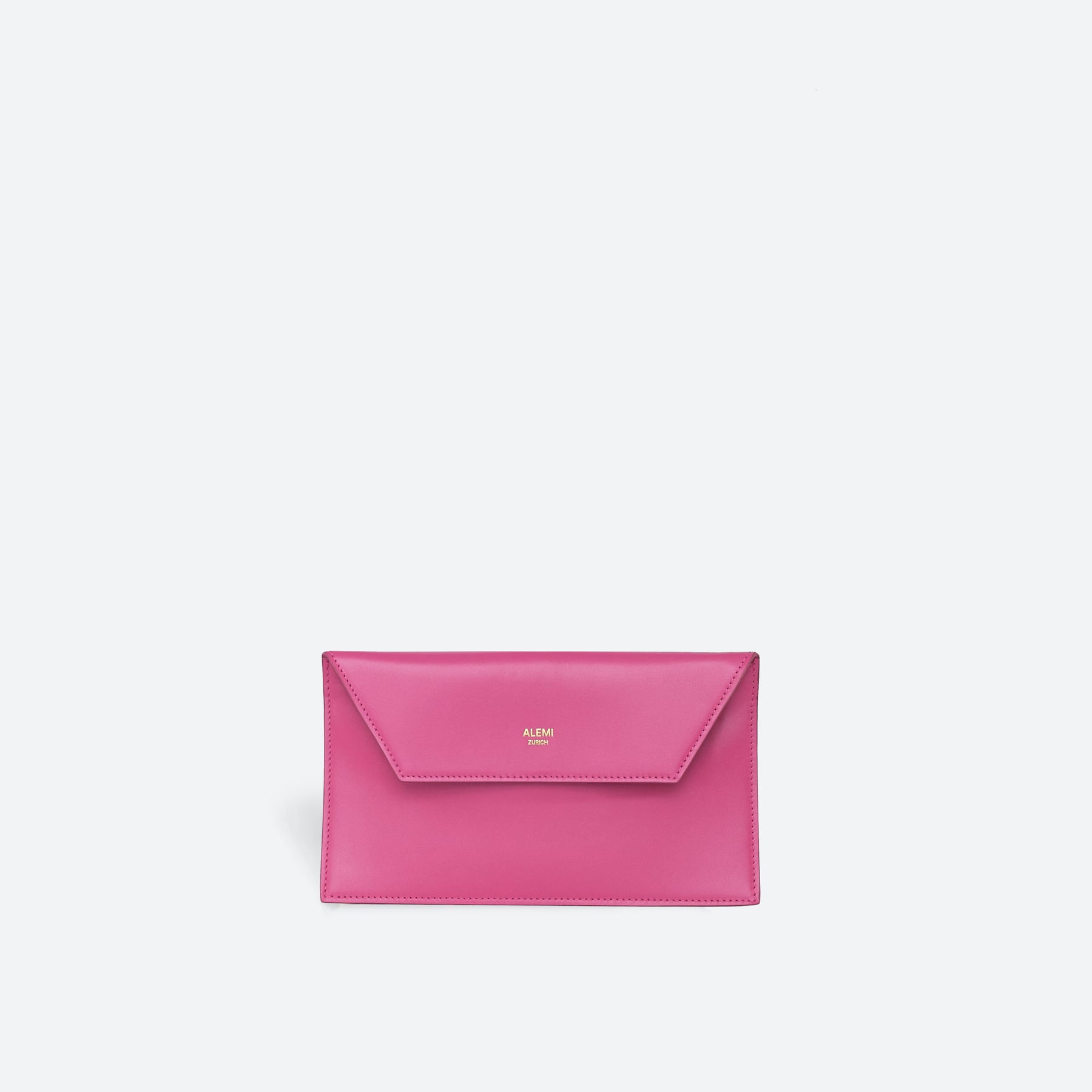 ALEMI Zurich | CLUTCH | Small Bag | Fuchsia | Smooth Leather | Bag front