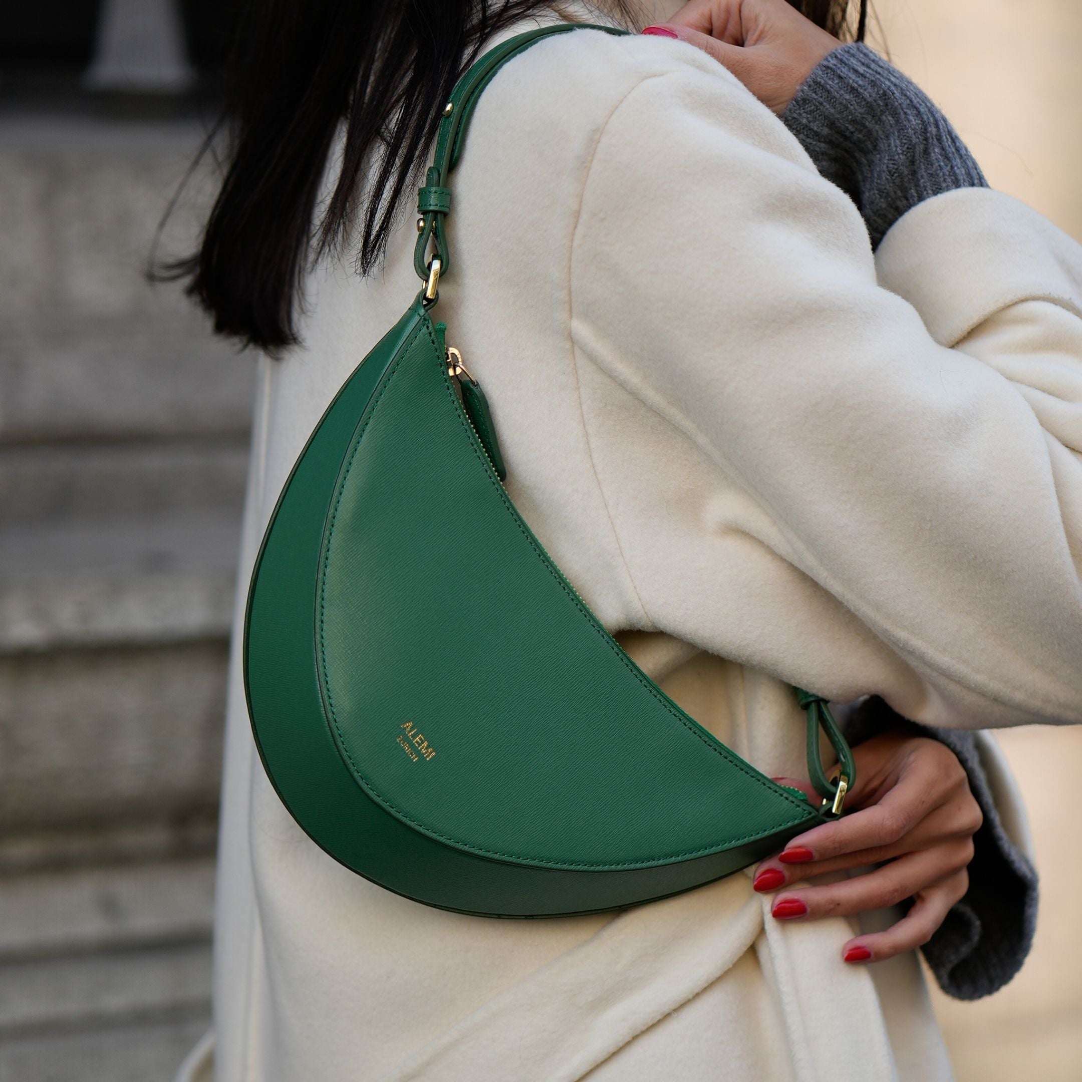 HELVETIA in Emerald Green - Compact Everyday Bag | ALEMI Zurich