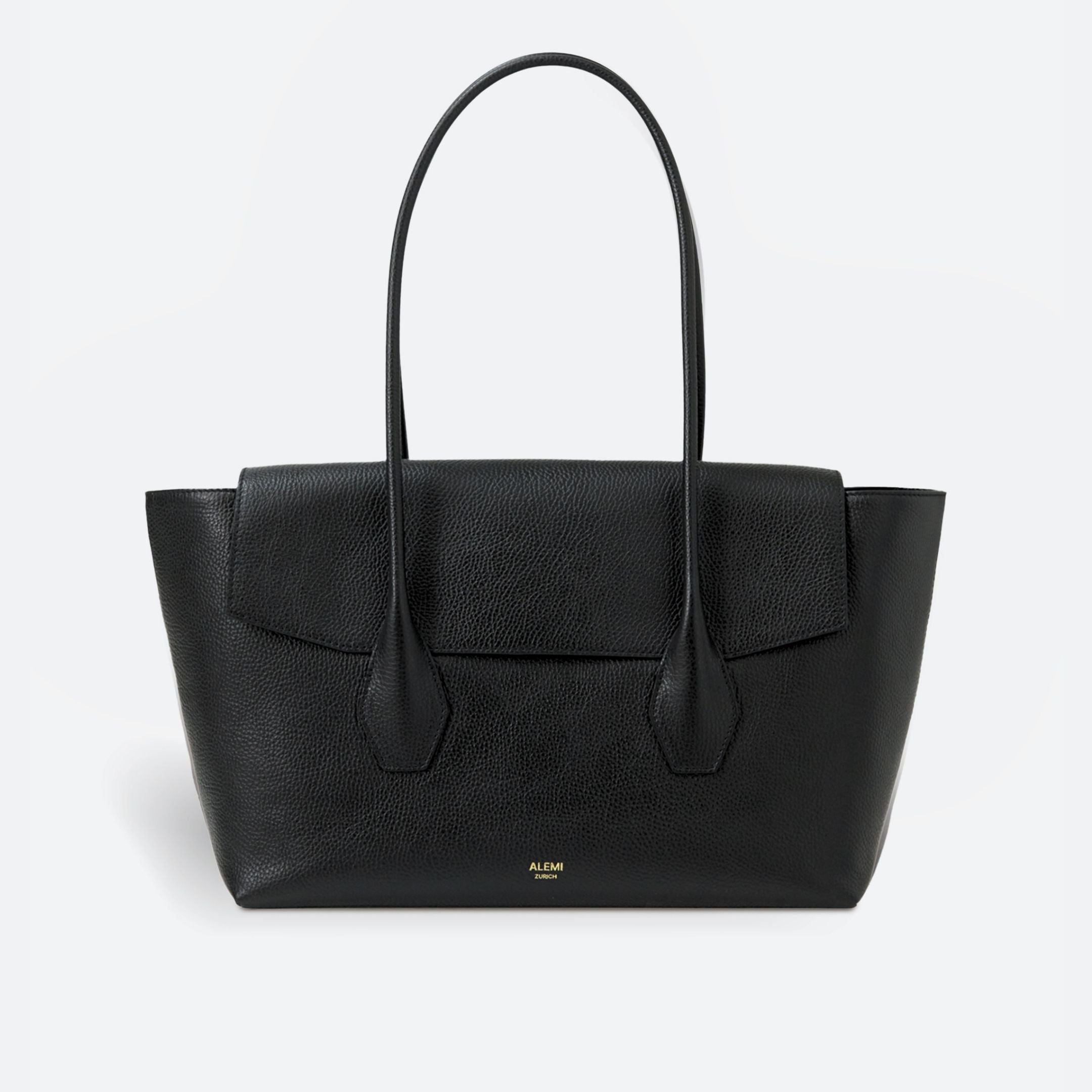 IDA in Black - Versatile Leather Shopper for Women | ALEMI Zurich