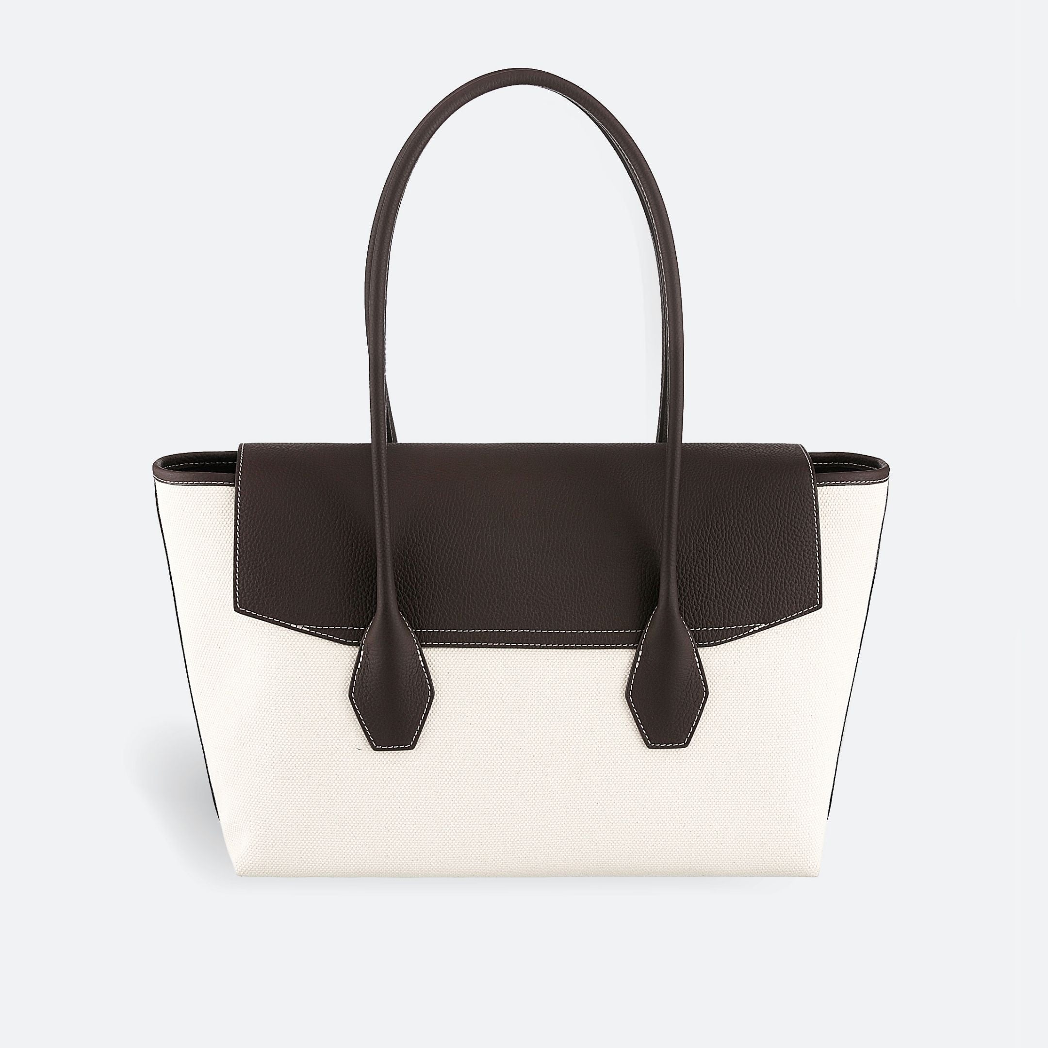 ALEMI Zurich | IDA | Laptop Bag | Beige Dark-Brown | Canvas | Wide back