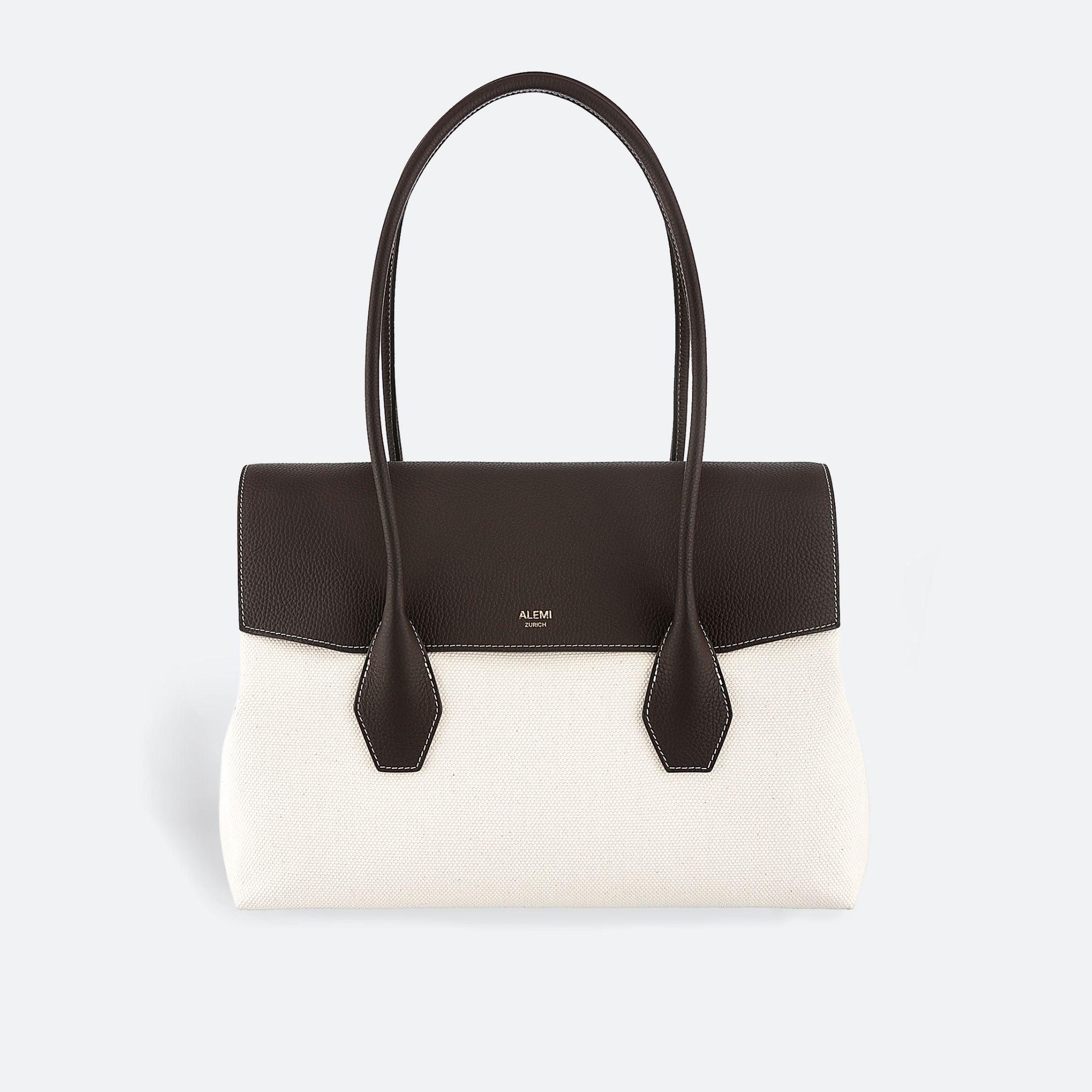 IDA in Cognac - Versatile Leather Shopper for Women | ALEMI Zurich