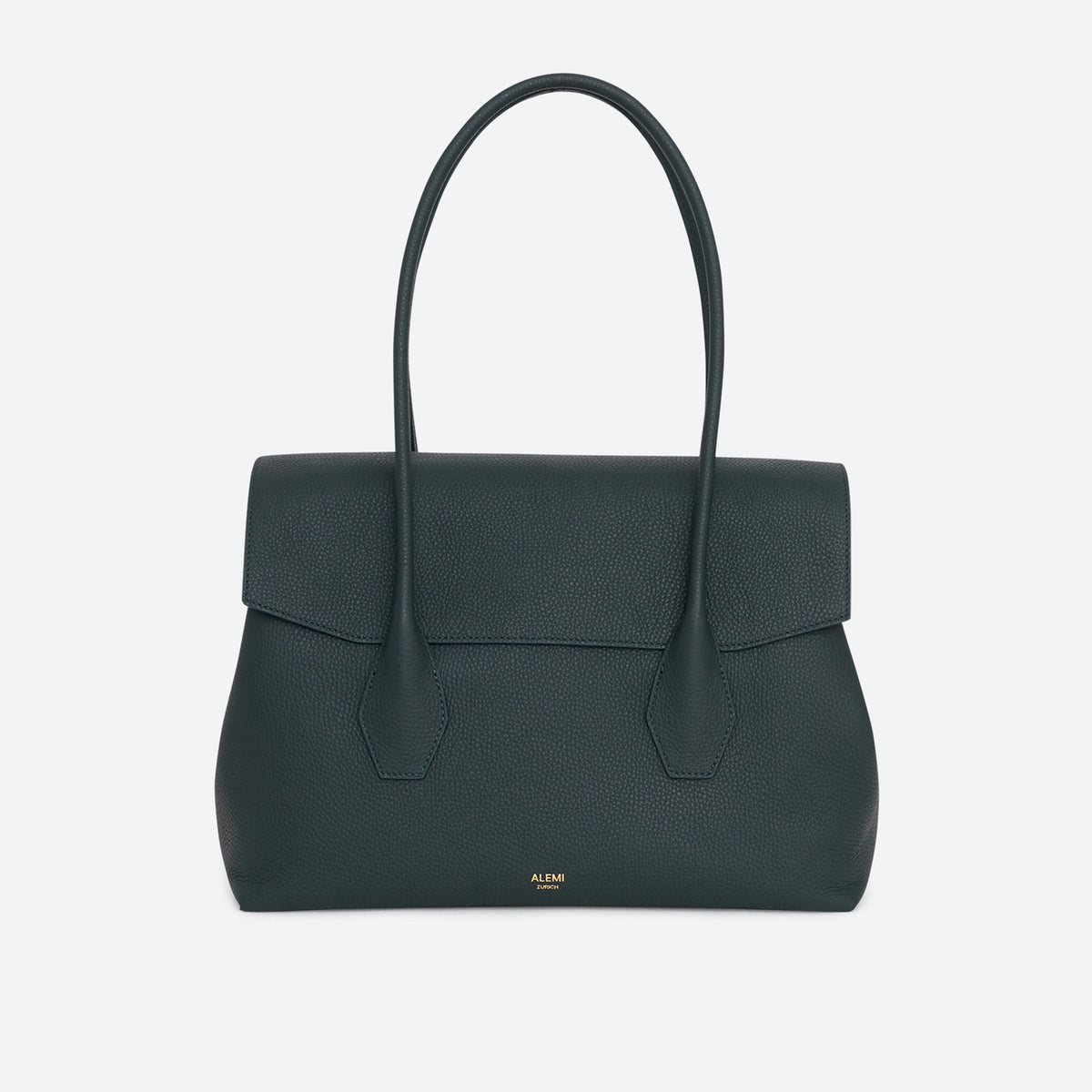 ALEMI Zurich | IDA | Laptop Bag | Deep Teal (Limited Edition) | Soft Grain Leather | Front