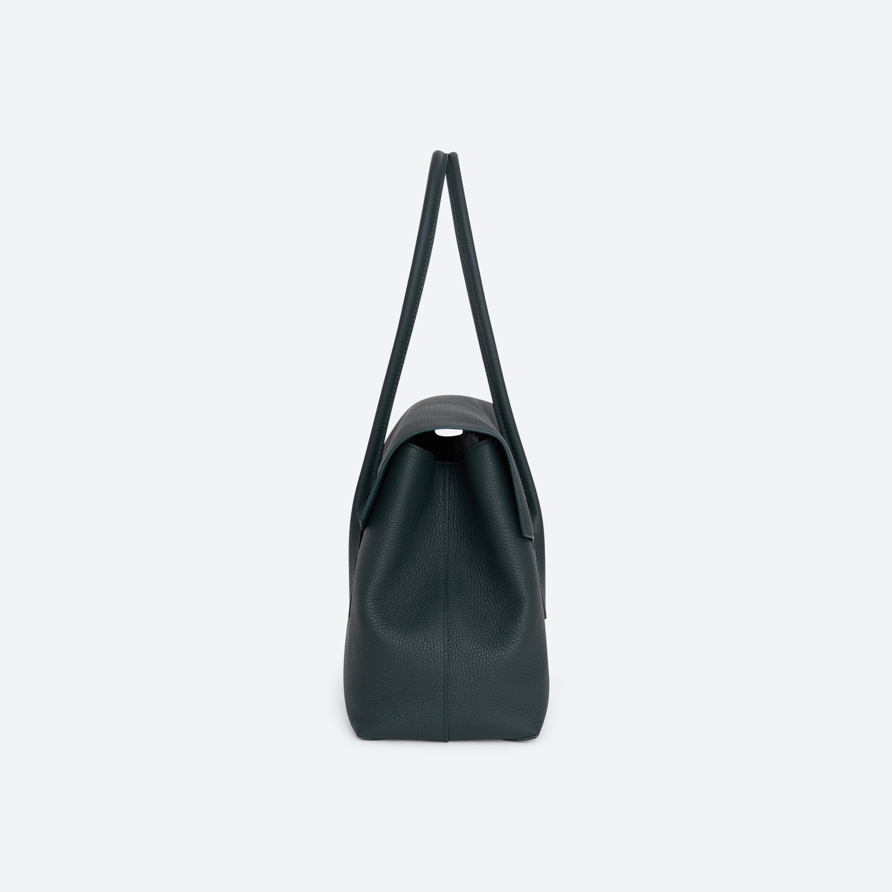 ALEMI Zurich | IDA | Laptop Bag | Deep Teal (Limited Edition) | Soft Grain Leather | Side, open