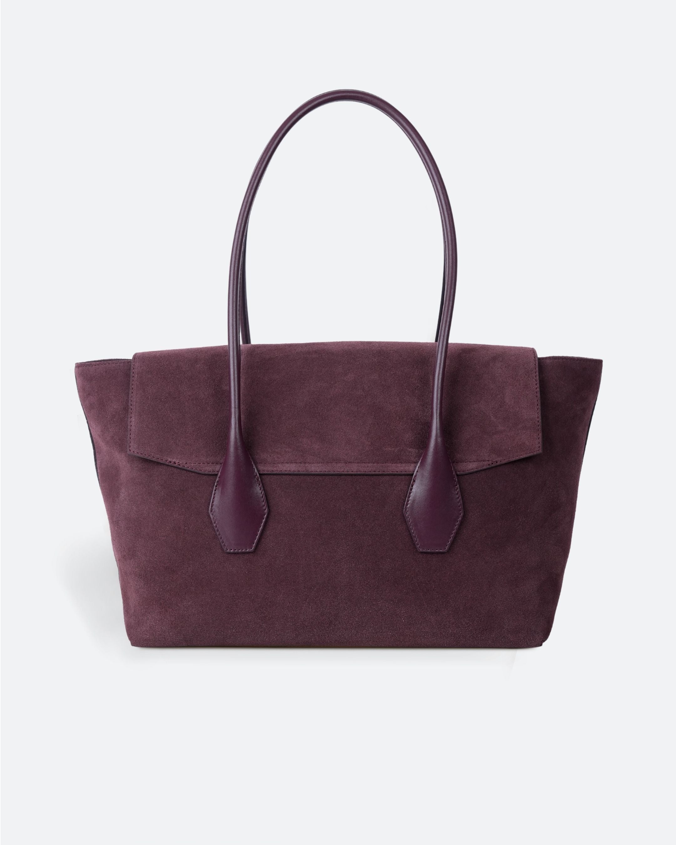 ALEMI Zurich | IDA | Laptop Bag |  Maroon Red | Suede Leather | Bag back