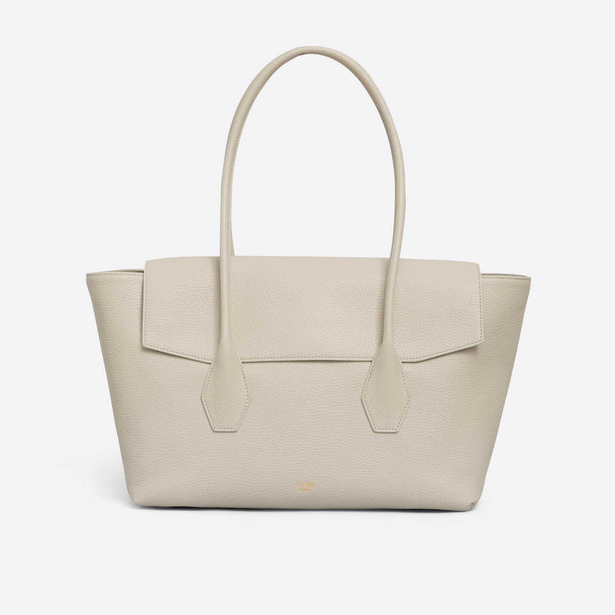 ALEMI Zurich | IDA | Laptop Bag | Sandstone | Soft Grain Leather | Bag front wide width