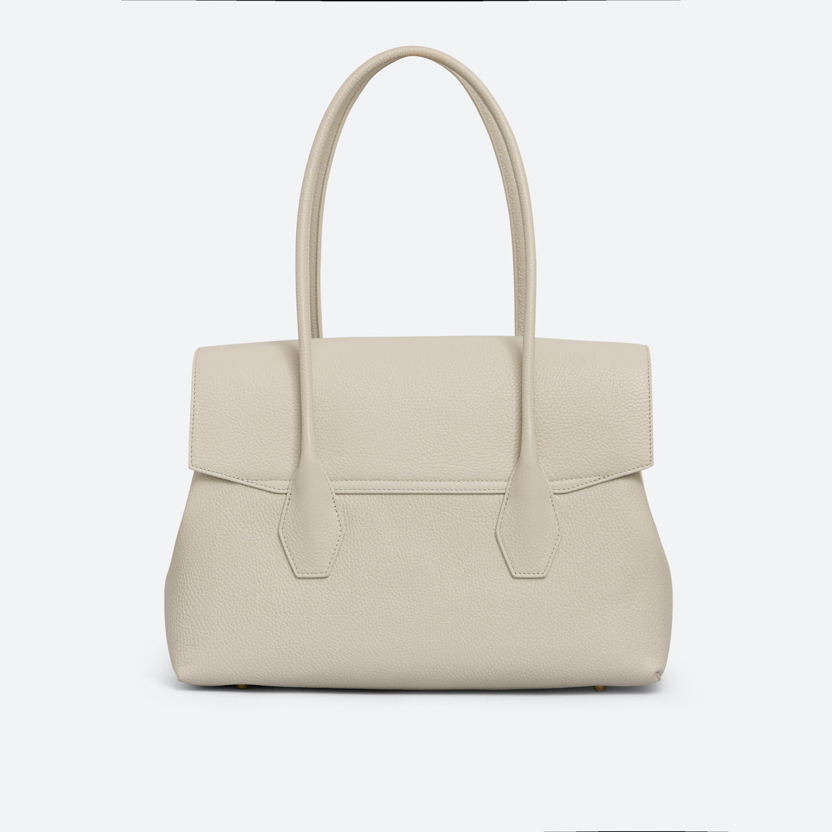 ALEMI Zurich | IDA | Laptop Bag | Sandstone | Soft Grain Leather | Bag back narrow width