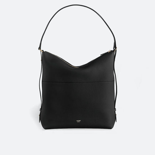 ALEMI Zurich | LETTEN | Laptop Bag | Black | Soft Grain Leather | Bag front