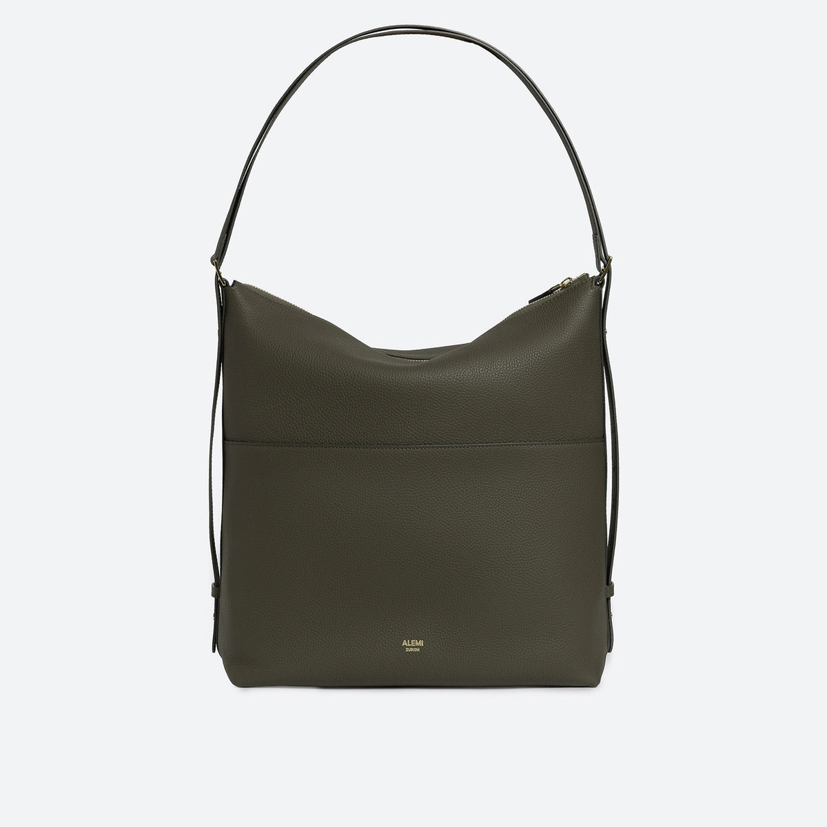 ALEMI Zurich | LETTEN | Laptop Bag | Olive Green | Soft Grain Leather | Bag front