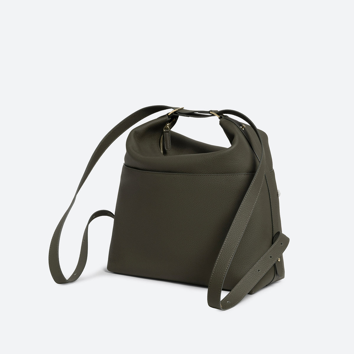 ALEMI Zurich | LETTEN | Laptop Bag | Olive Green | Soft Grain Leather | Bag with backpack straps