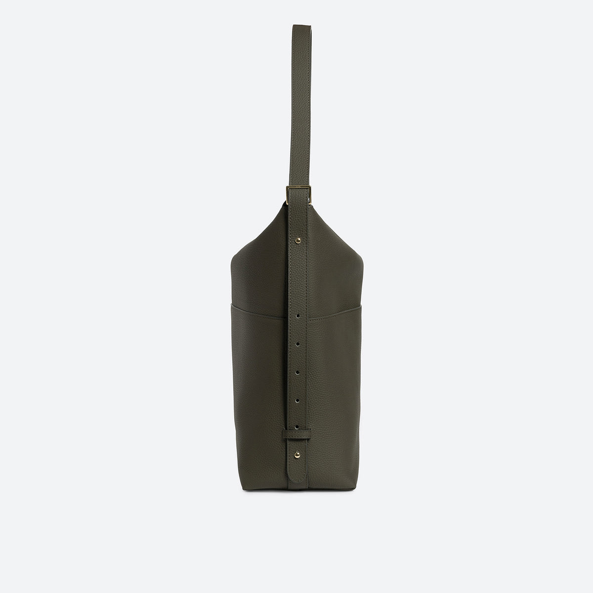 ALEMI Zurich | LETTEN | Laptop Bag | Olive Green | Soft Grain Leather | Bag side