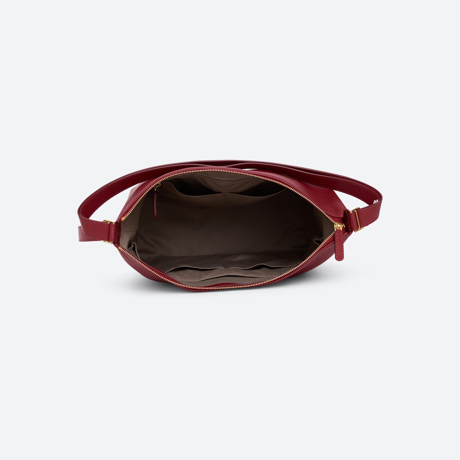 ALEMI Zurich | LETTEN | Laptop Bag | Red | Soft Grain Leather | Bag inside