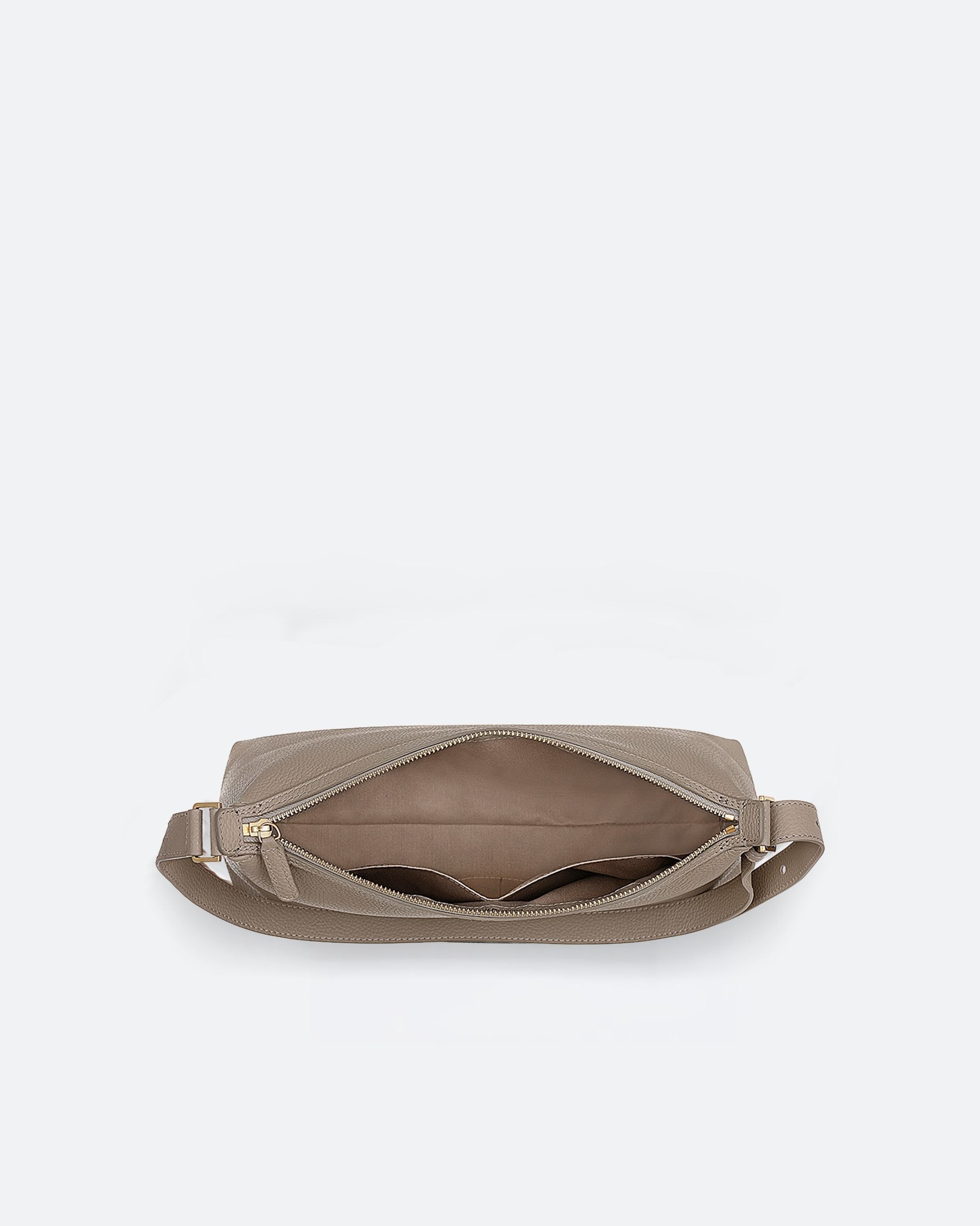 ALEMI Zurich | LETTEN SMALL | Small Bag | Beige I Soft Grain Leather | Bag inside