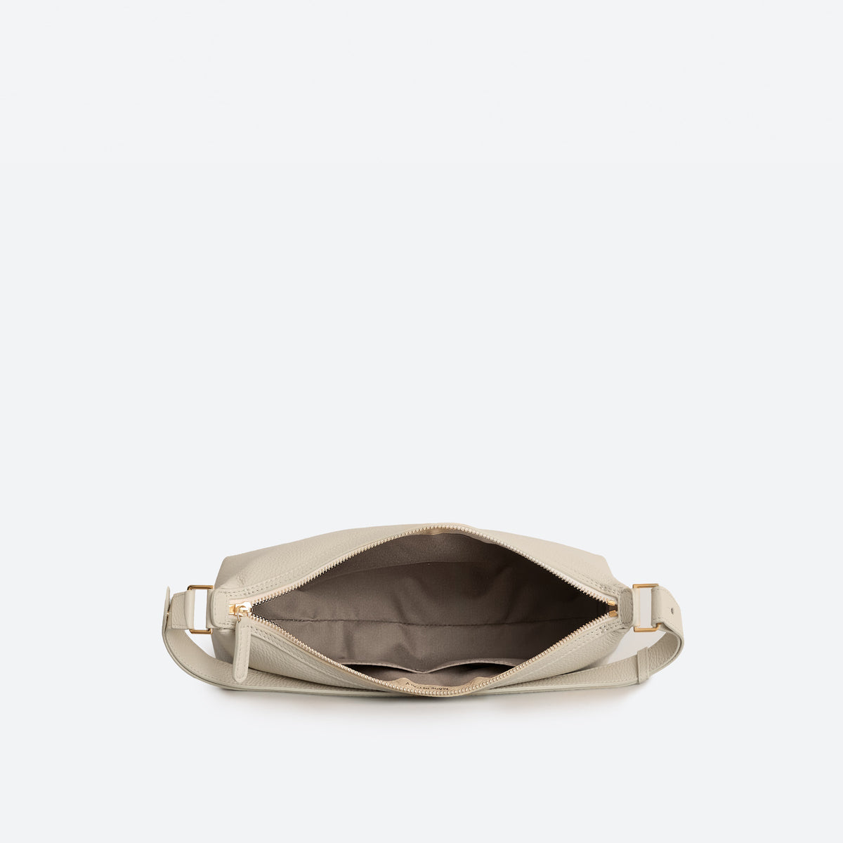 ALEMI Zurich | LETTEN SMALL | Small Bag | Sandstone | Soft Grain Leather | Bag inside