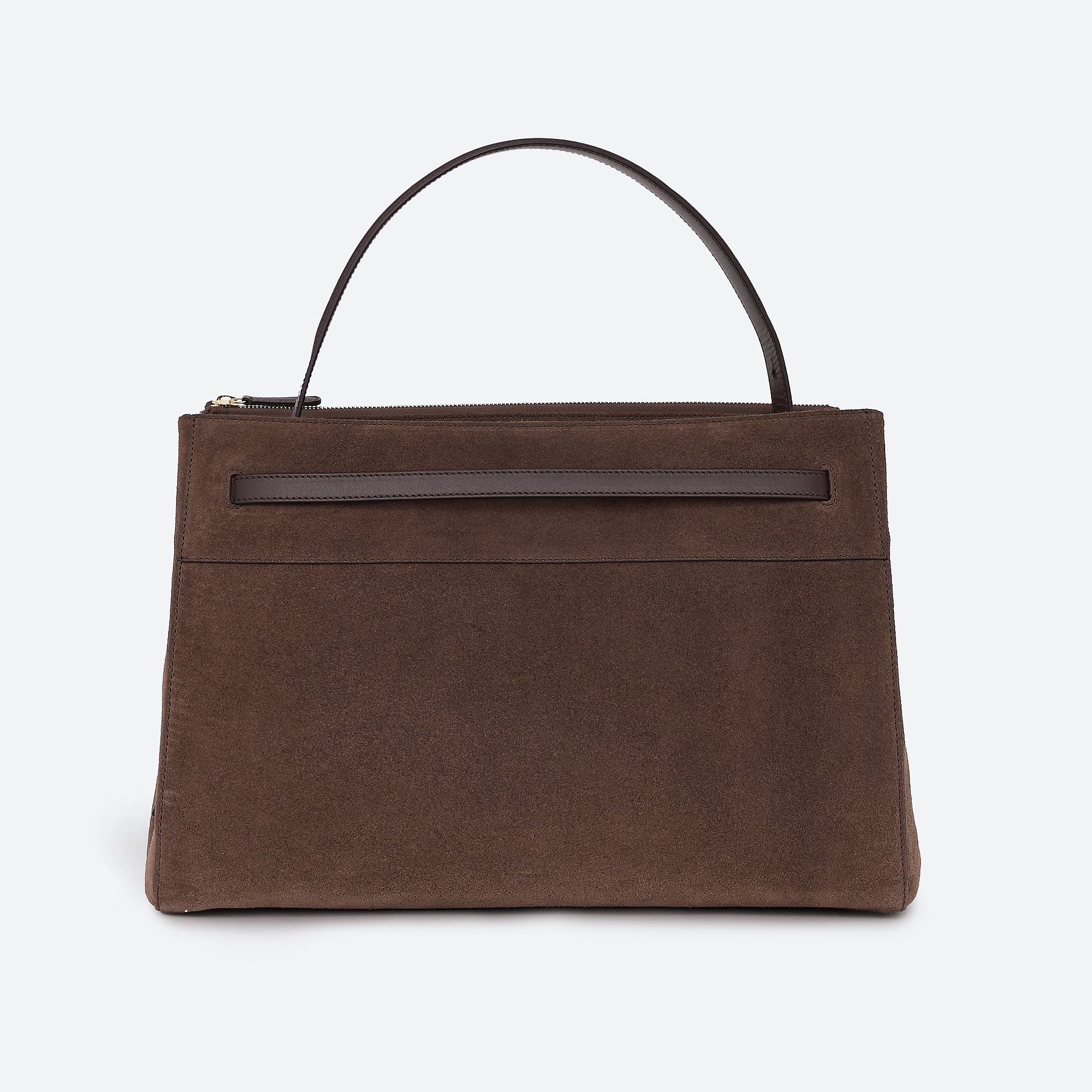 ALEMI Zurich | SEEFELD | Laptop Bag | Dark Brown | Suede Leather | Bag front