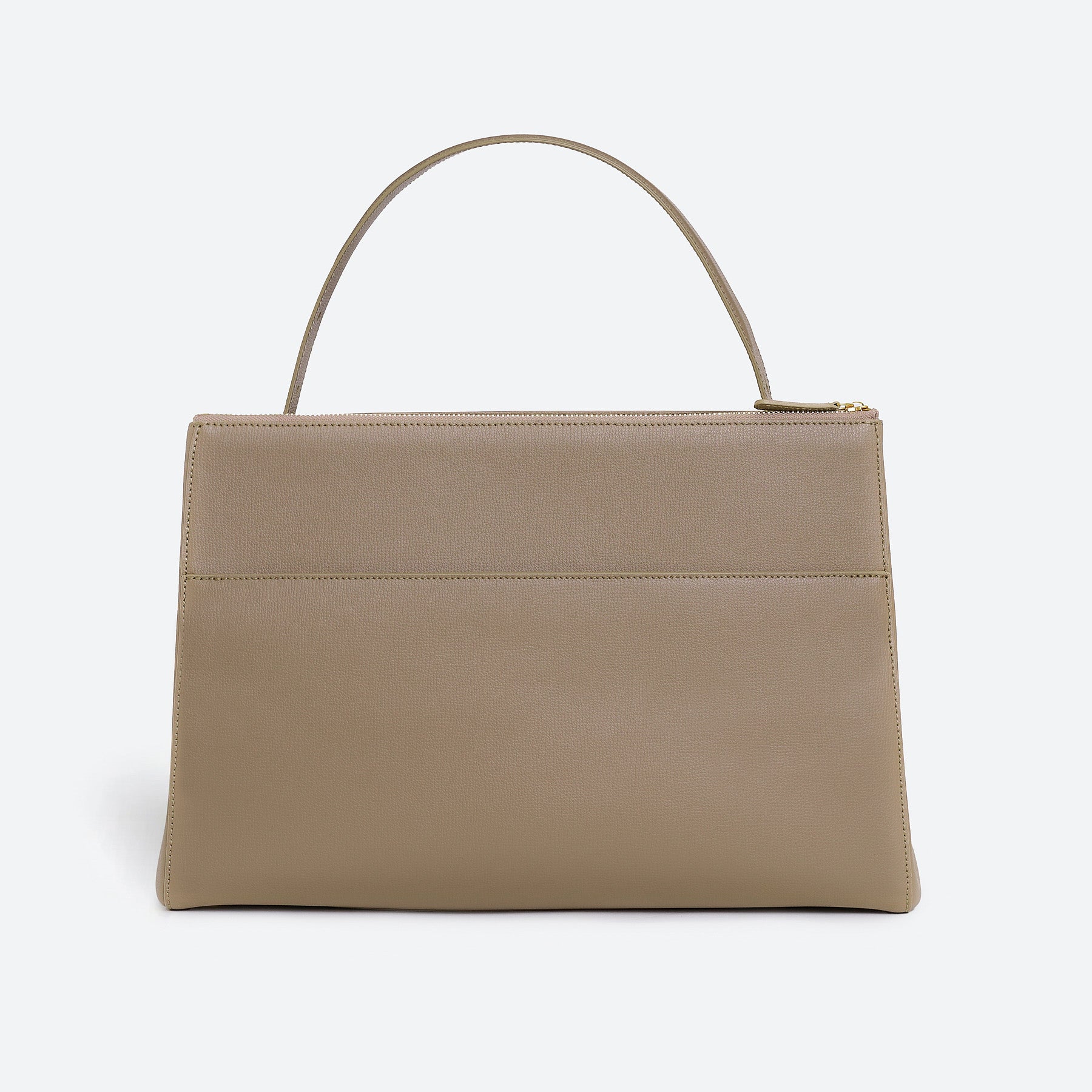 ALEMI Zurich | SEEFELD | Laptop Bag | Greige | Pebbled Leather | Bag back