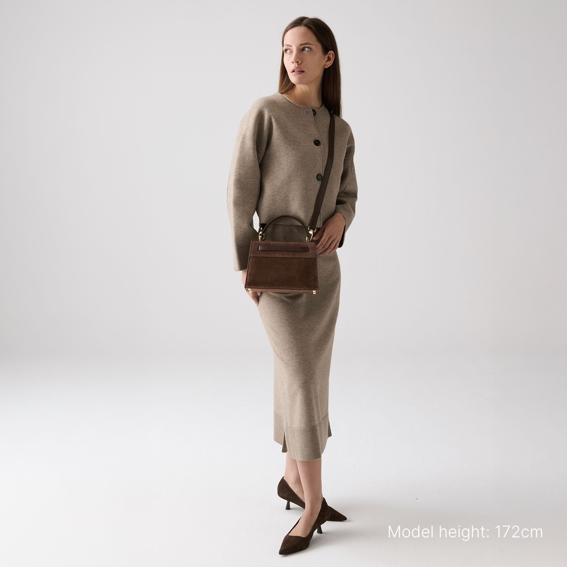 SEEFELD MINI in Dark Brown - Elegant Compact Bag | ALEMI Zurich
