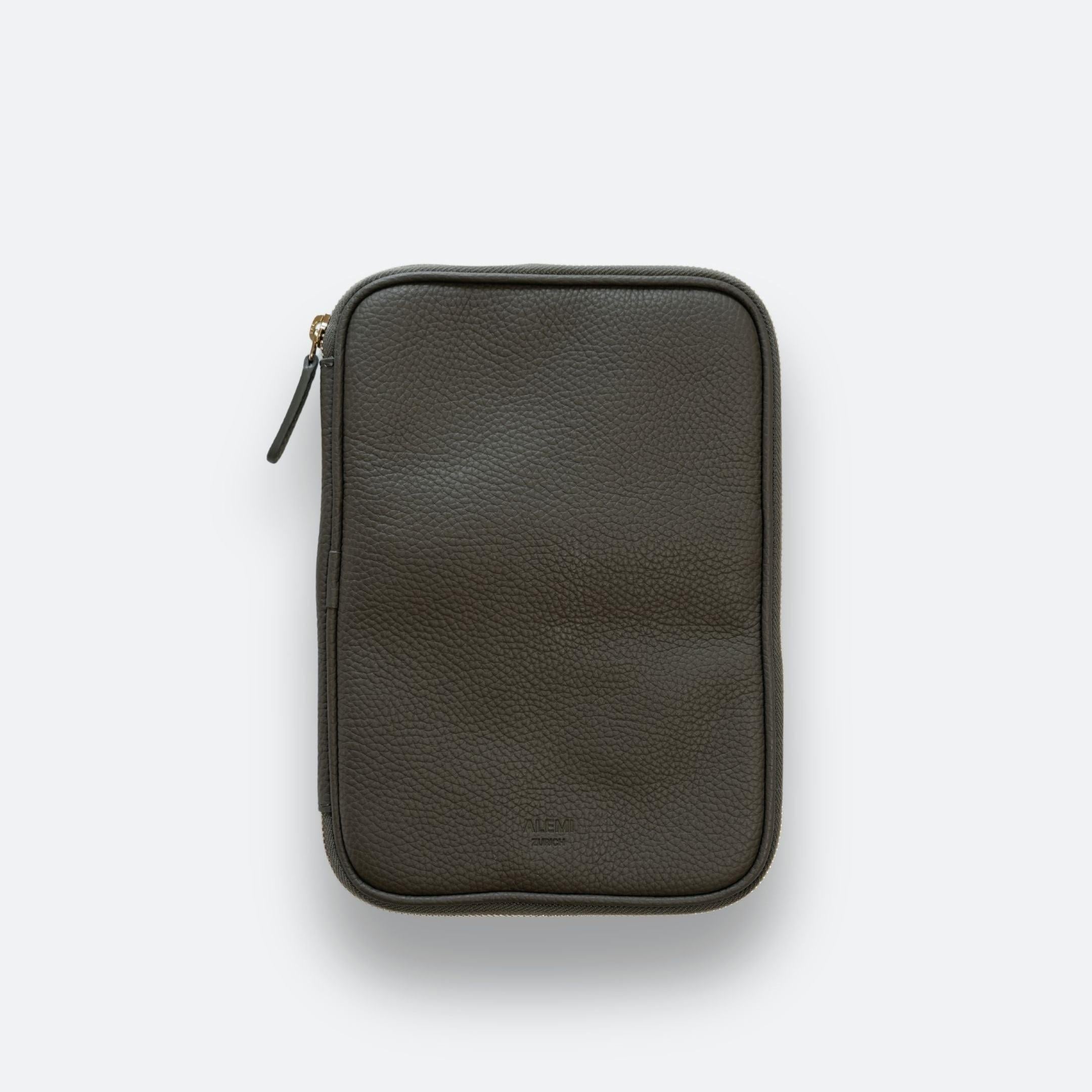 TECHNOPARK in Black - Leather Tech Organizer | ALEMI Zurich