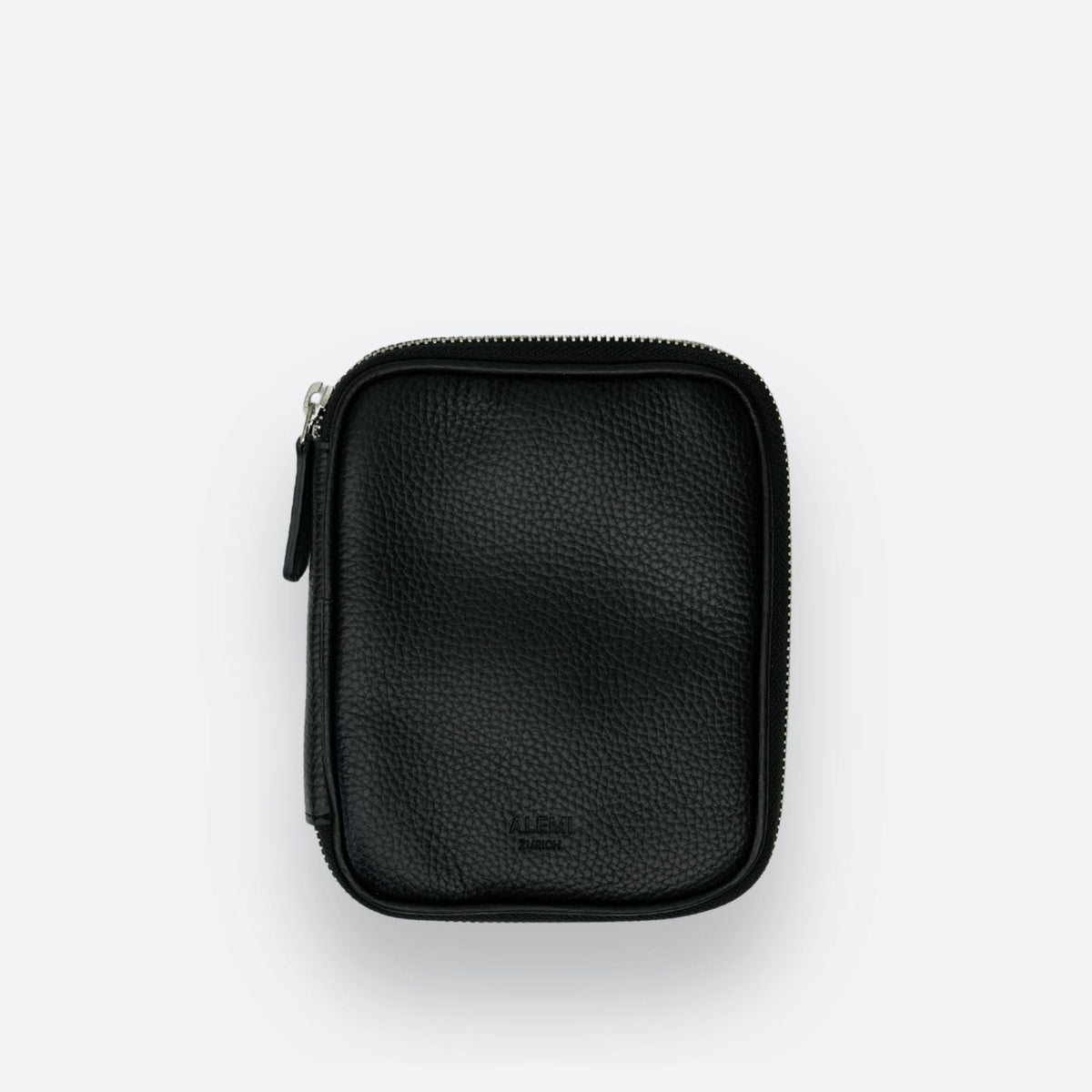 TECHNOPARK SMALL in Black with Silver Hardware - Leather Tech Organizer ...