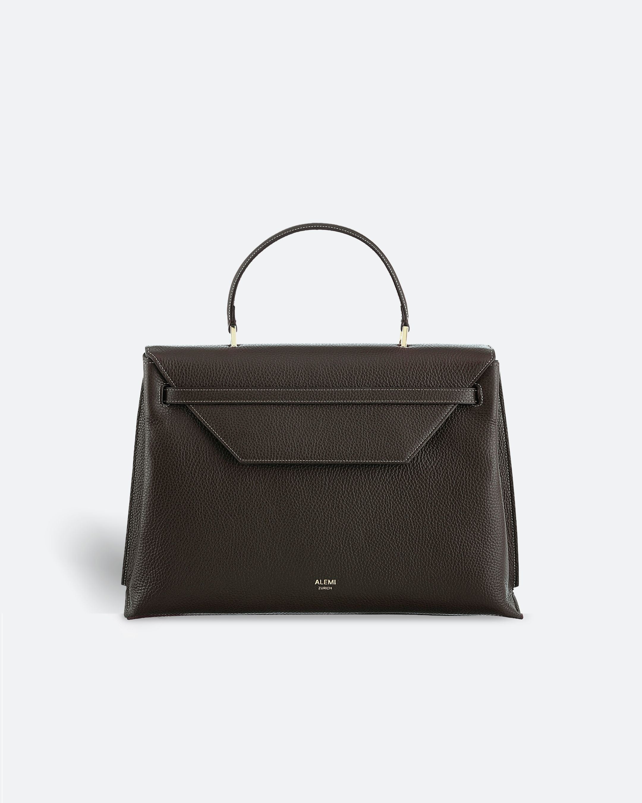 ALEMI Zurich | VIADUKT DAY | Laptop Bag | Dark Brown | Soft Grain Leather | Bag front