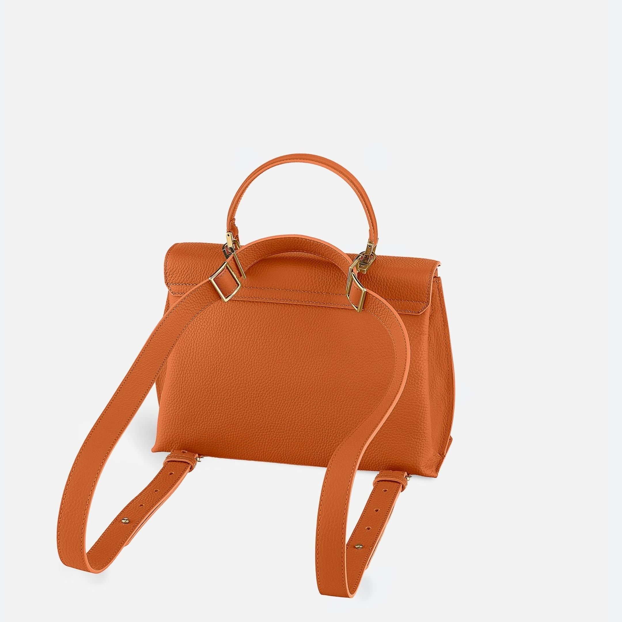 ALEMI Zurich | VIADUKT | Small Bag | Burnt Orange | Soft Grain Leather | Bag back