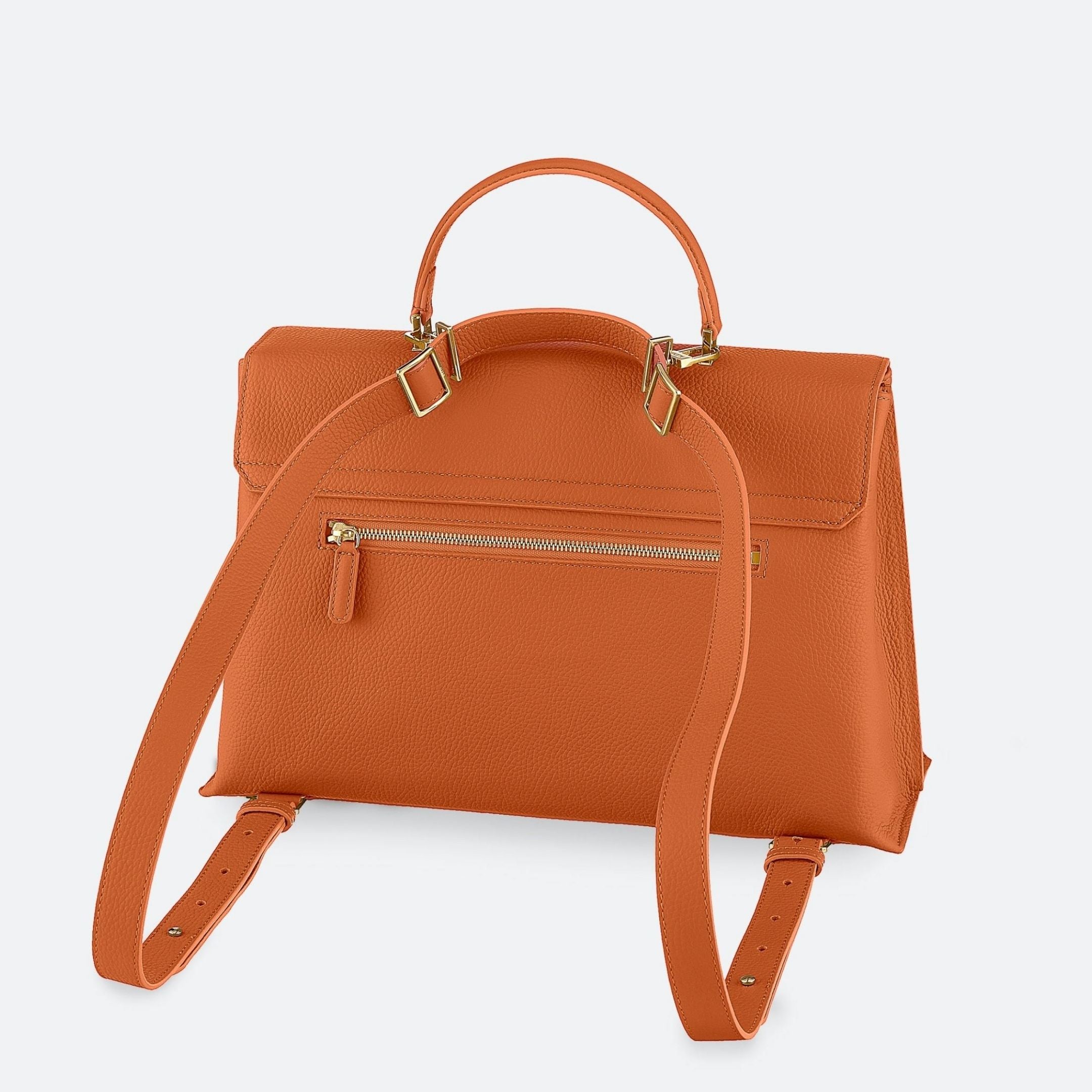 ALEMI Zurich | VIADUKT WORK | Laptop Bag | Burnt Orange | Soft Grain Leather | Bag back