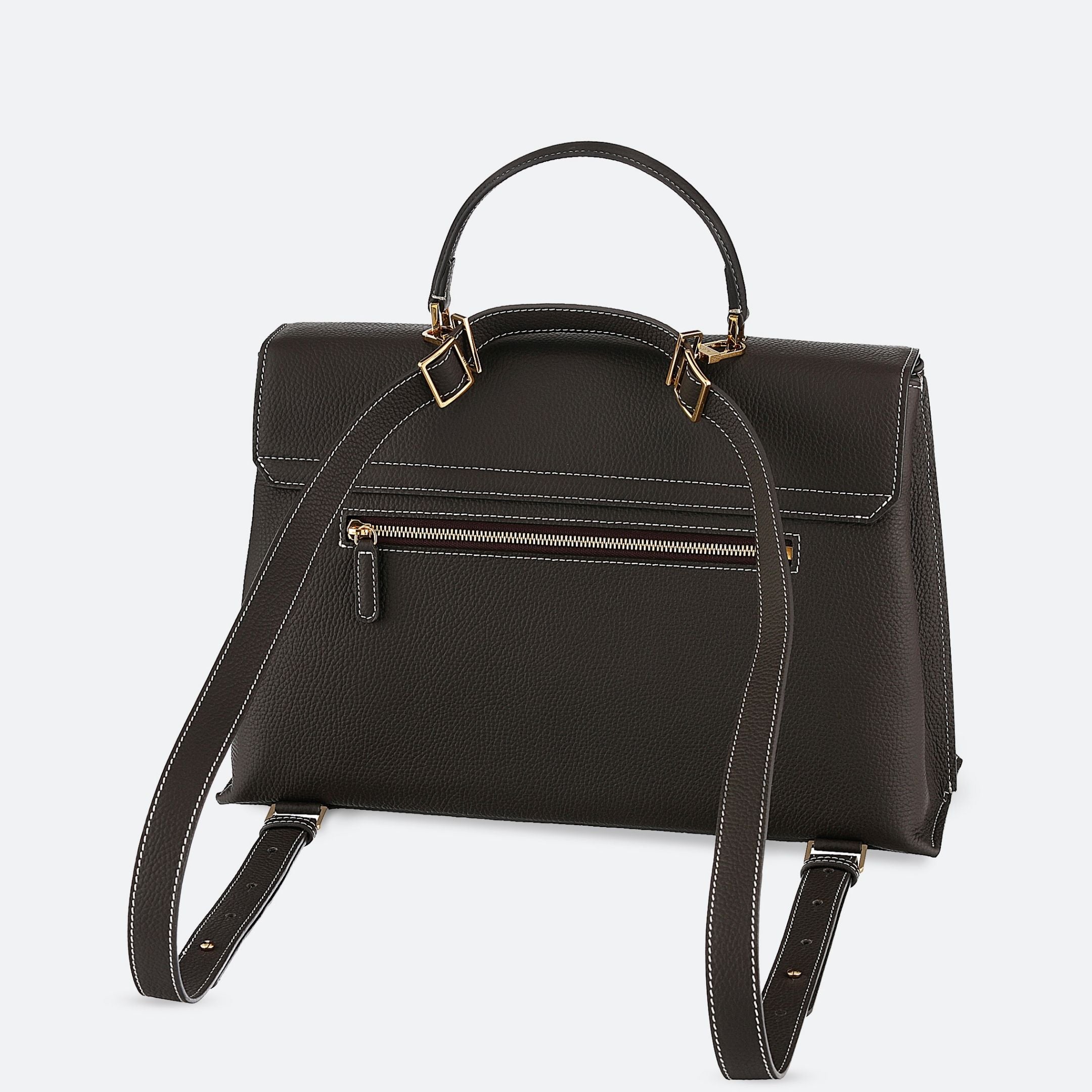 ALEMI Zurich | VIADUKT WORK | Laptop Bag | Dark Brown | Soft Grain Leather | Back