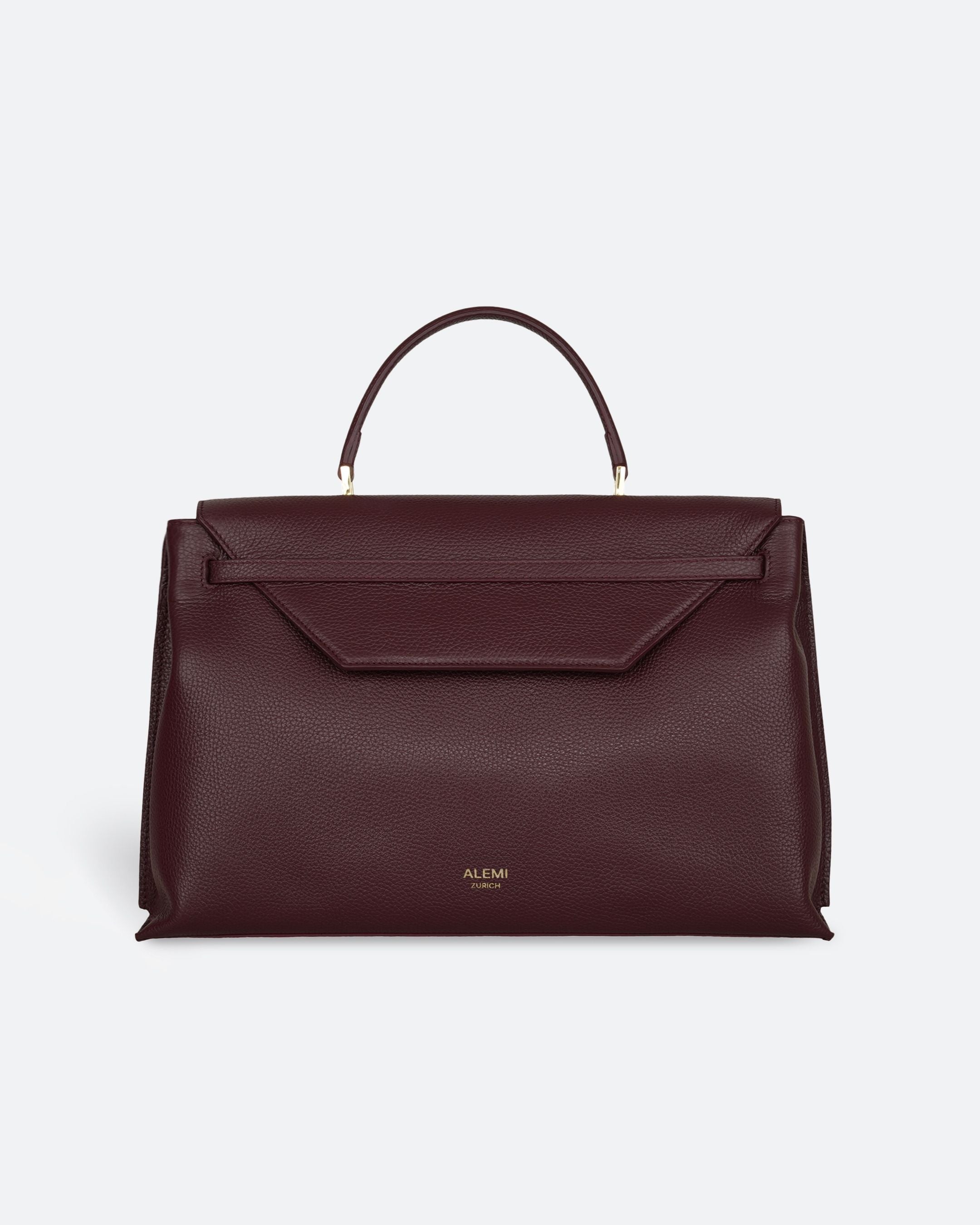 ALEMI Zurich | VIADUKT WORK | Laptop Bag | Maroon Red | Soft Grain Leather | Bag front