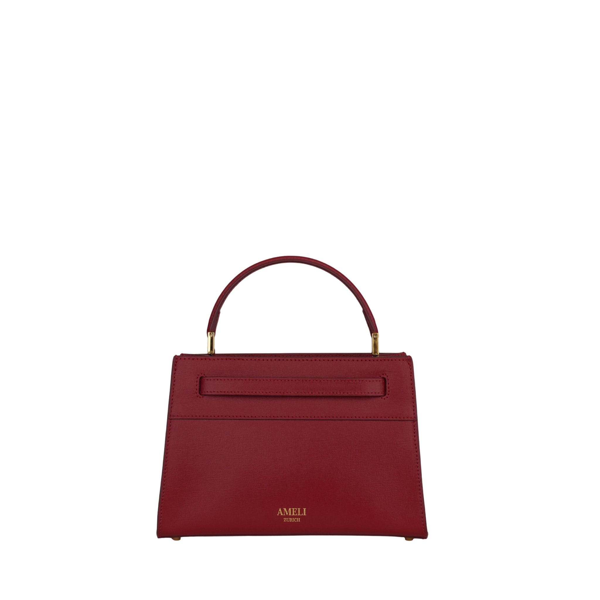 AMELI Zurich | SEEFELD MINI | Red | Saffiano Leather | Front