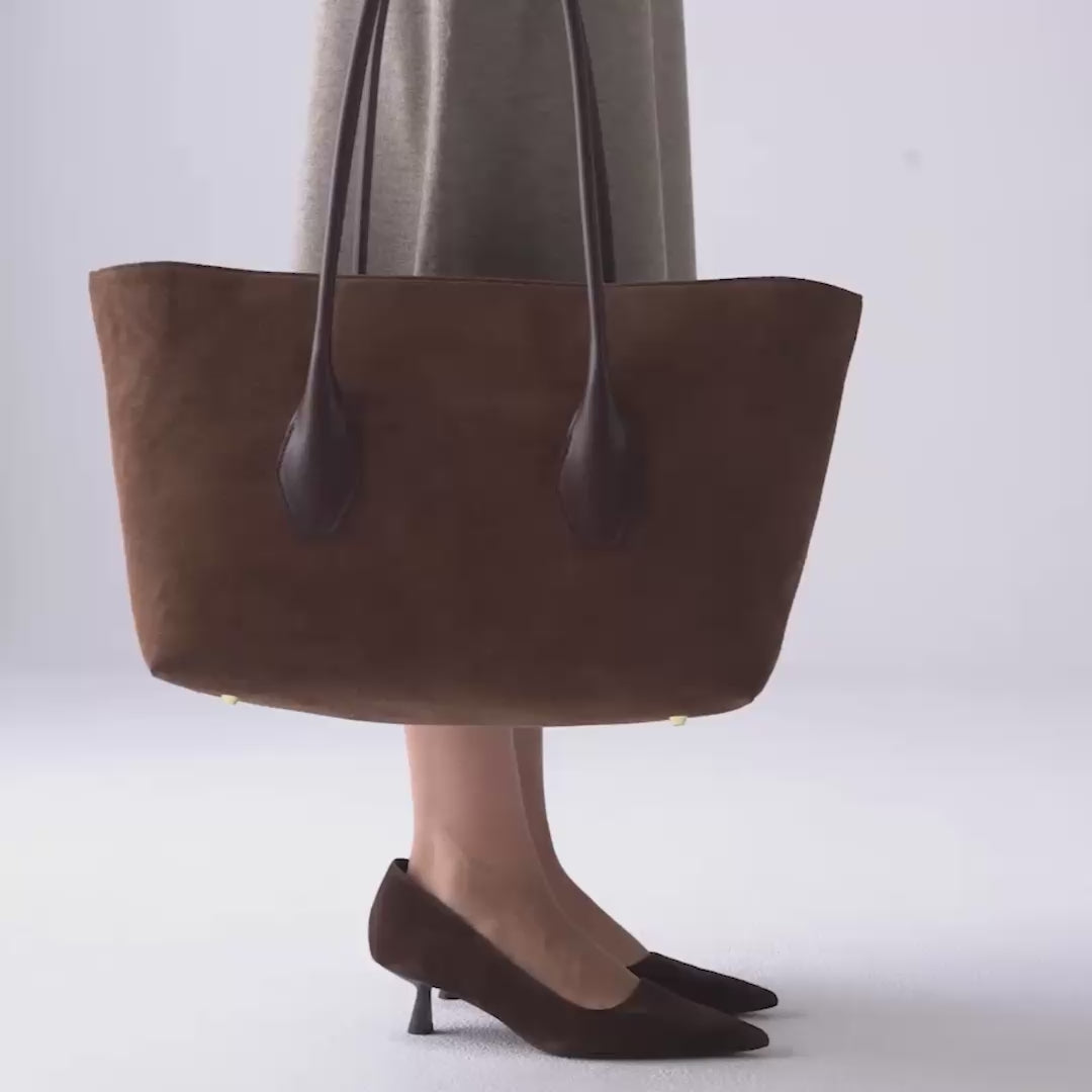 ALEMI Zurich | IDA | Laptop Bag | Dark Brown | Suede Leather | Video