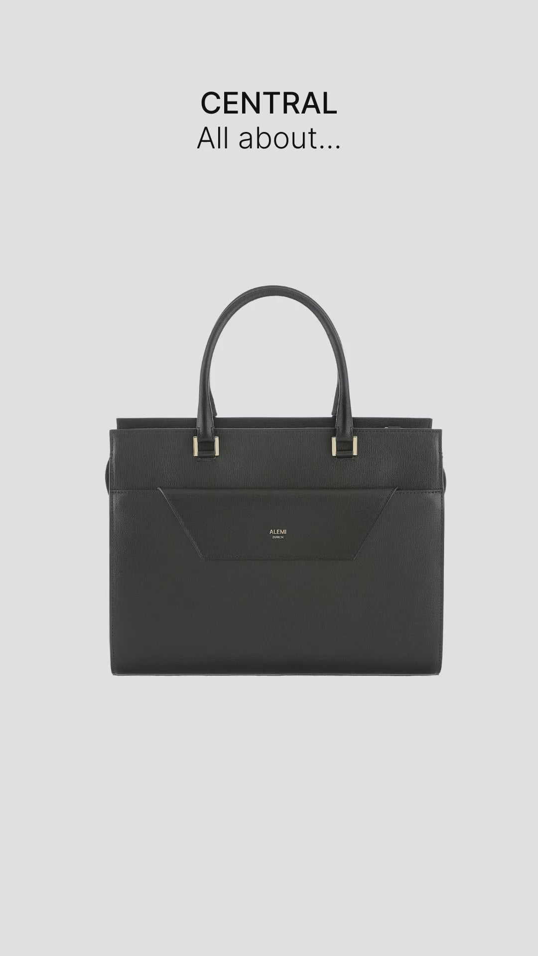 バッグ Alri CENTRAL in Greige - Elegant Business Bag 14” Laptop | ALEMI Zurich