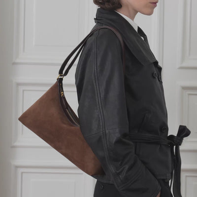 ALEMI Zurich | LETTEN SMALL | Small Bag | Dark Brown | Suede Leather | Video