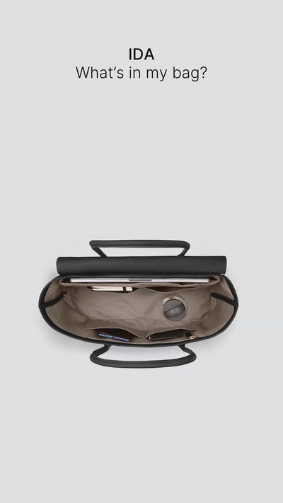 ALEMI IDA laptop bag cognac - what's in my bag video