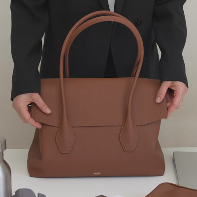 ALEMI Zurich | IDA | Laptop Bag | Cognac | Soft Grain Leather | WIMB Video